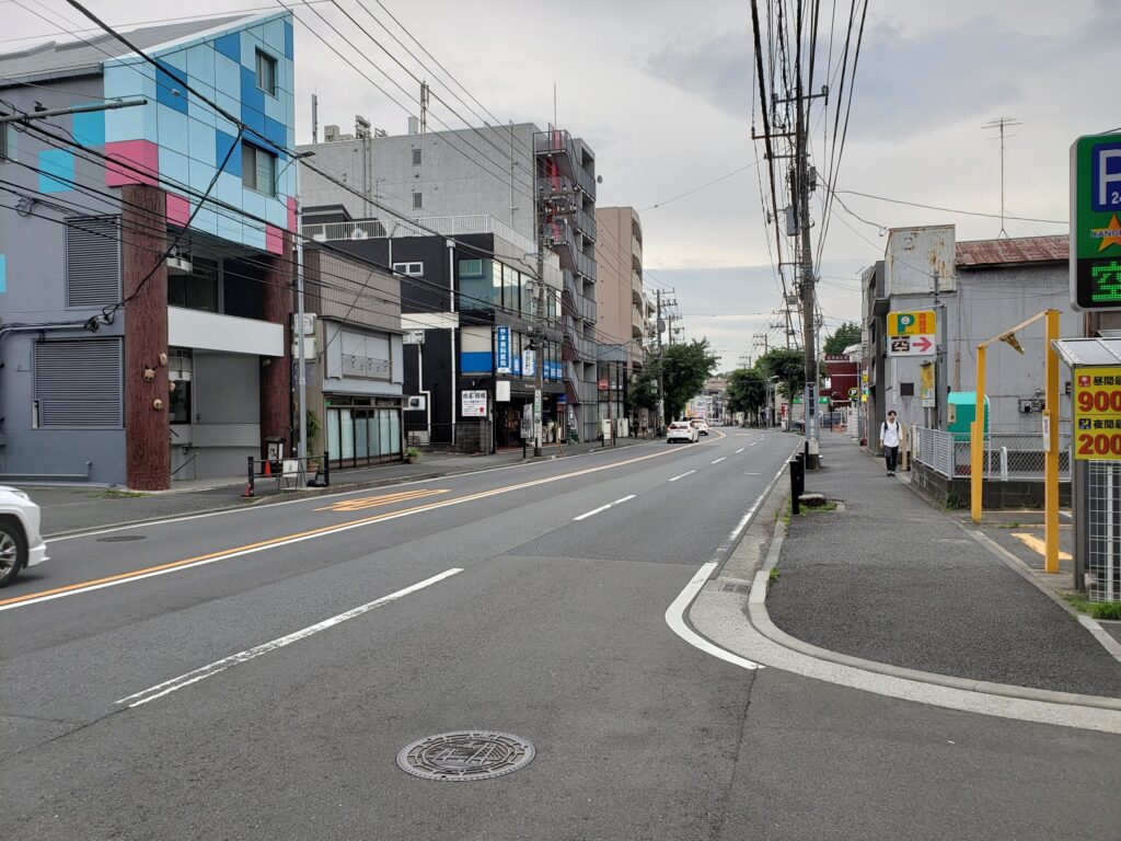 消防署近くの通り