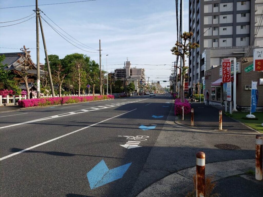 突き当たりの交差点②