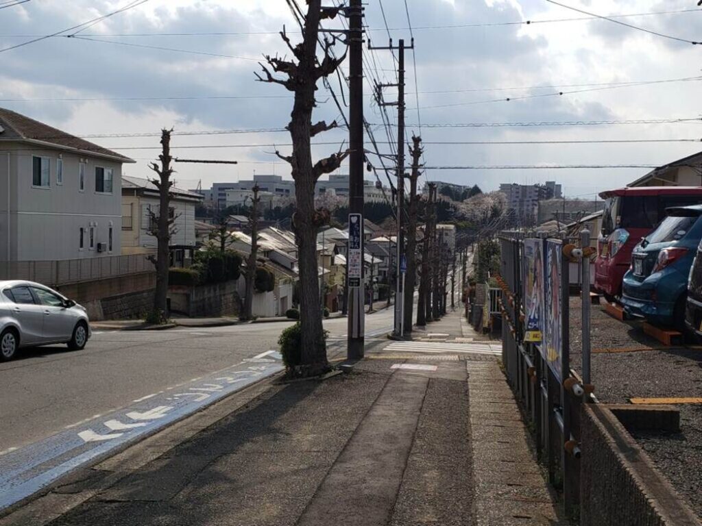 つきみ野近くの坂