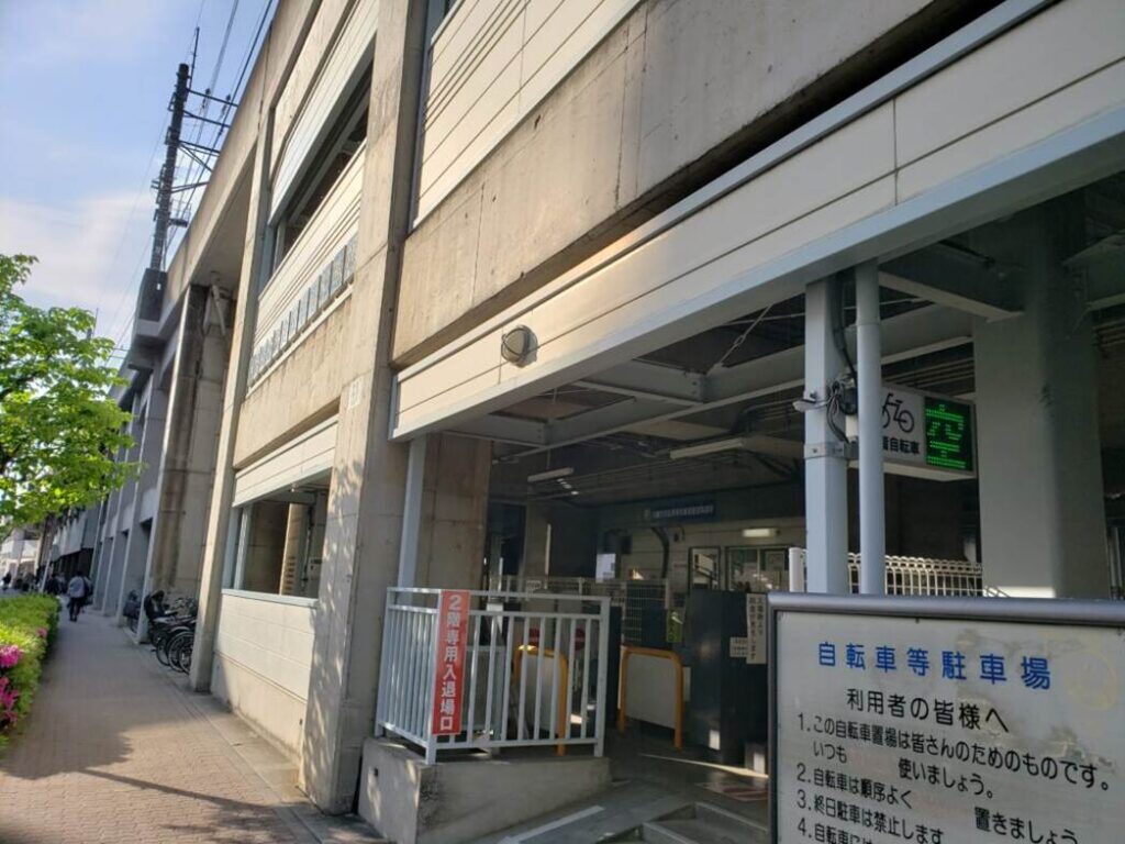 駅近くの駐輪場