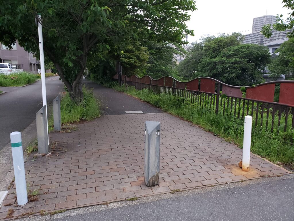川沿いの歩道