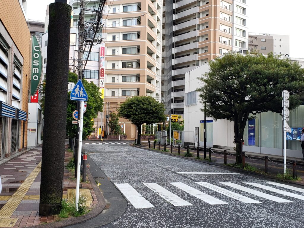 商店街近くの通り
