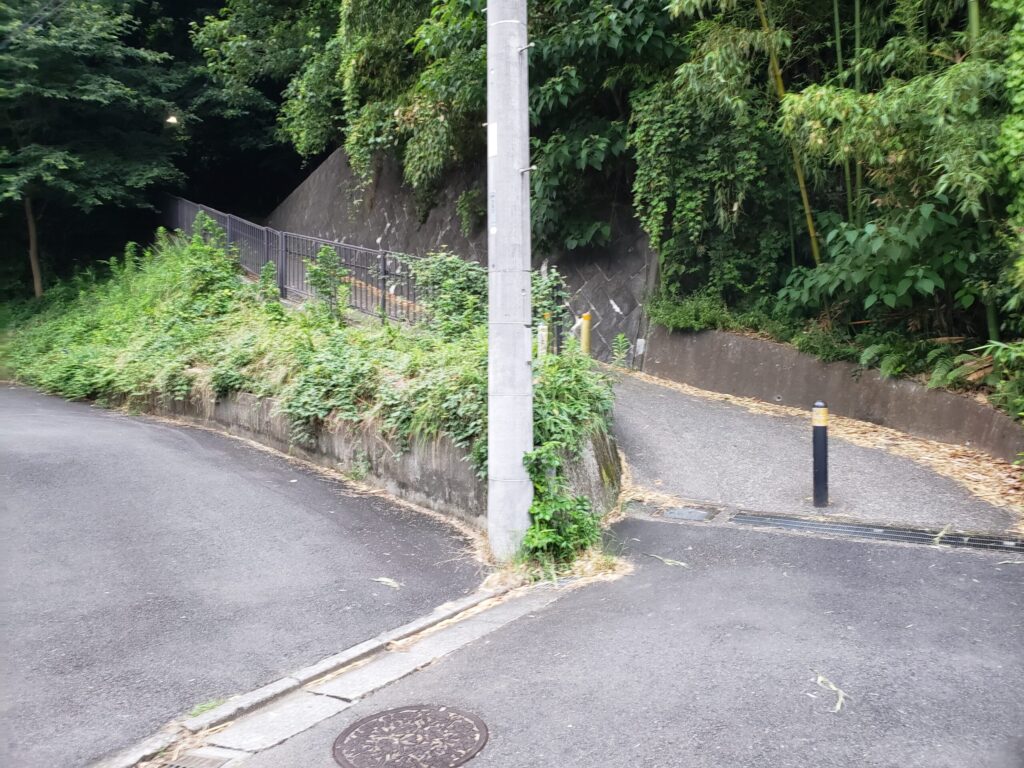 急坂前の別れ道