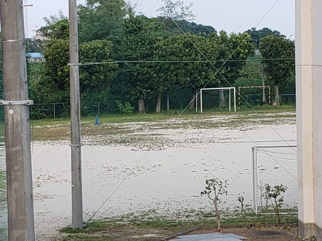 小田原東高校のグラウンド