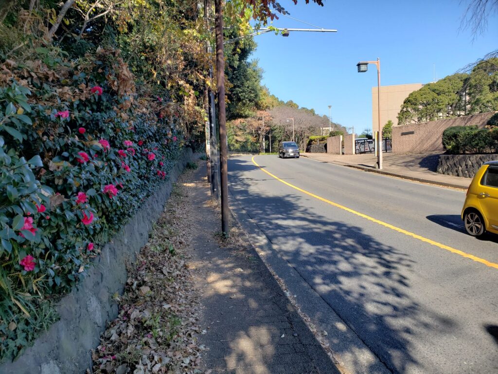 交差点先の上り坂